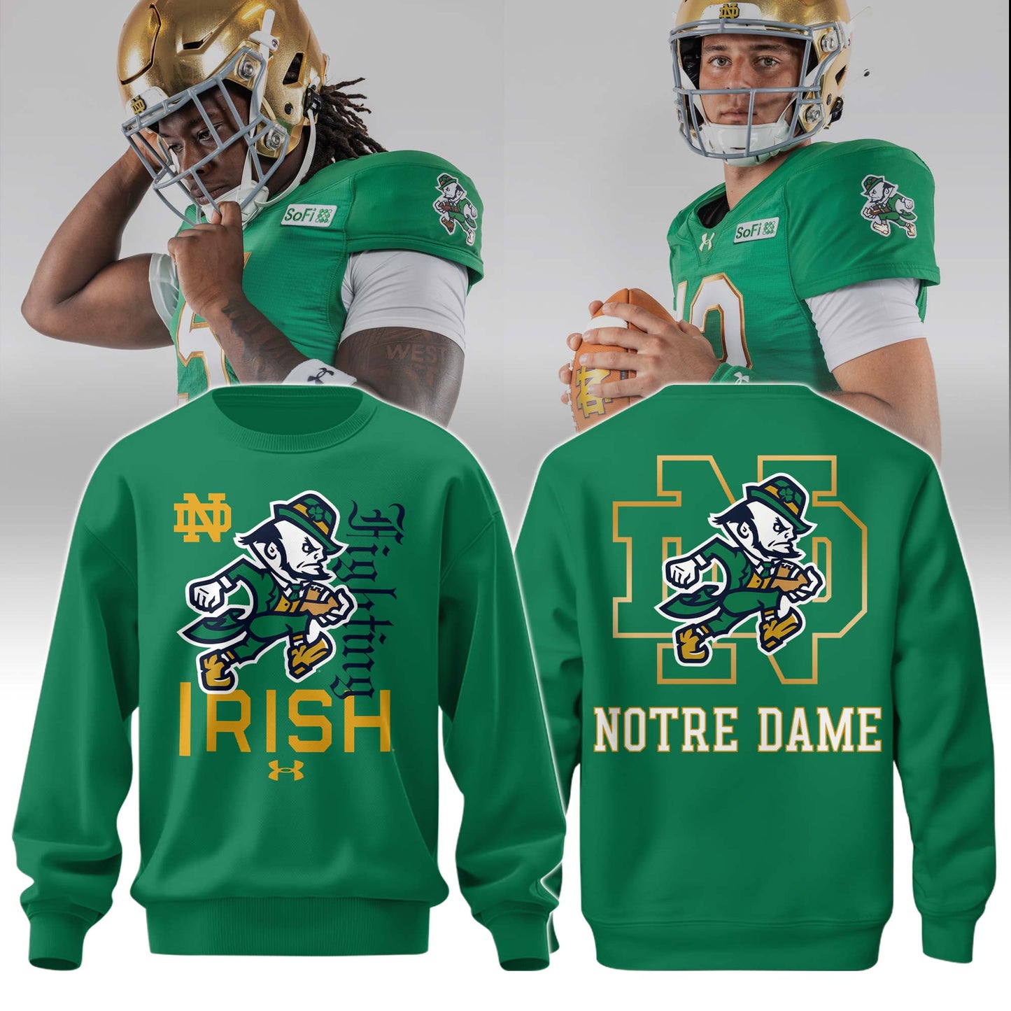 Notre Dame Kelly Green Sweatshirt 2026