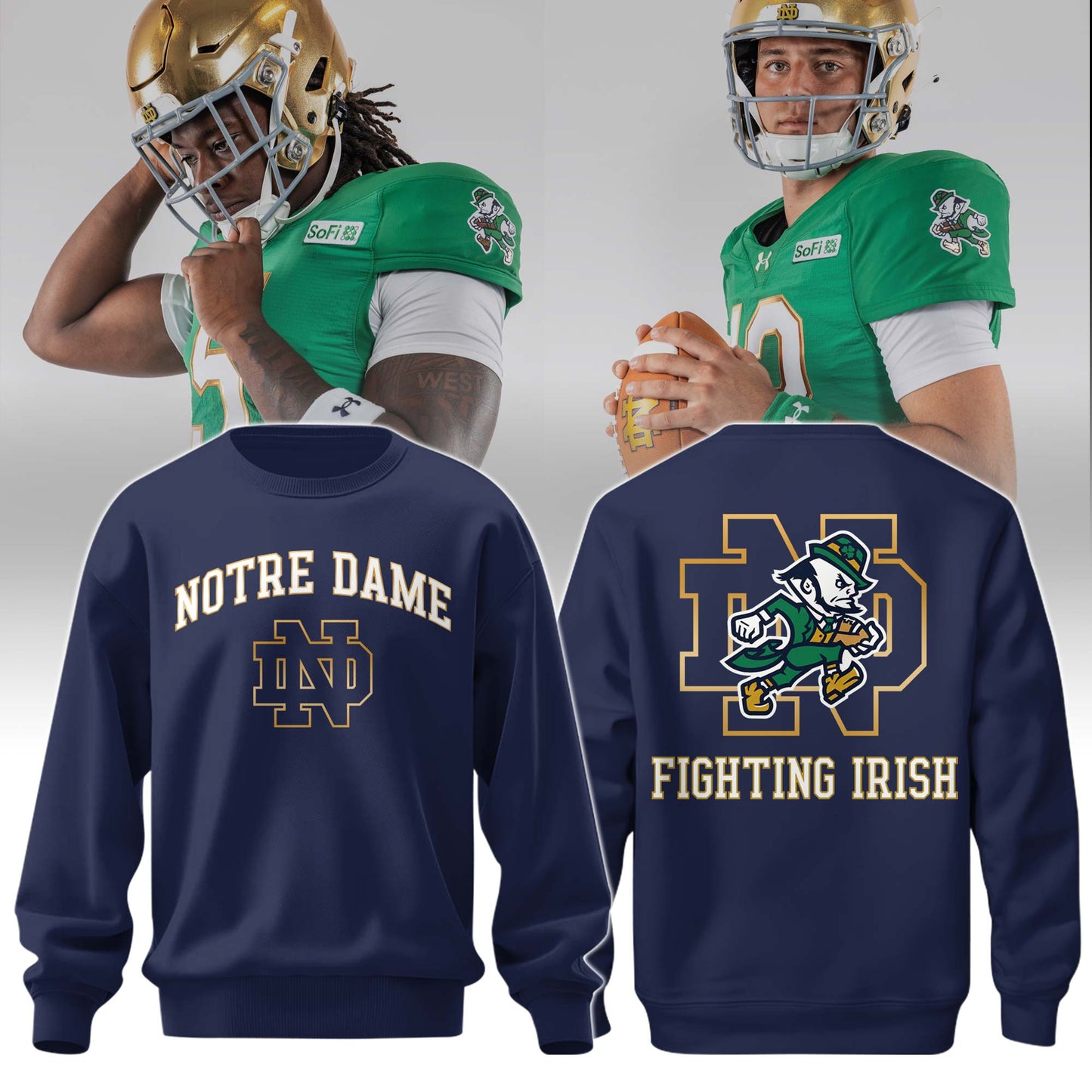 Notre Dame Kelly Green Sweatshirt 2026