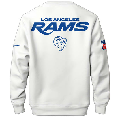 LAR Rams Classic Sol White Sweatshirt