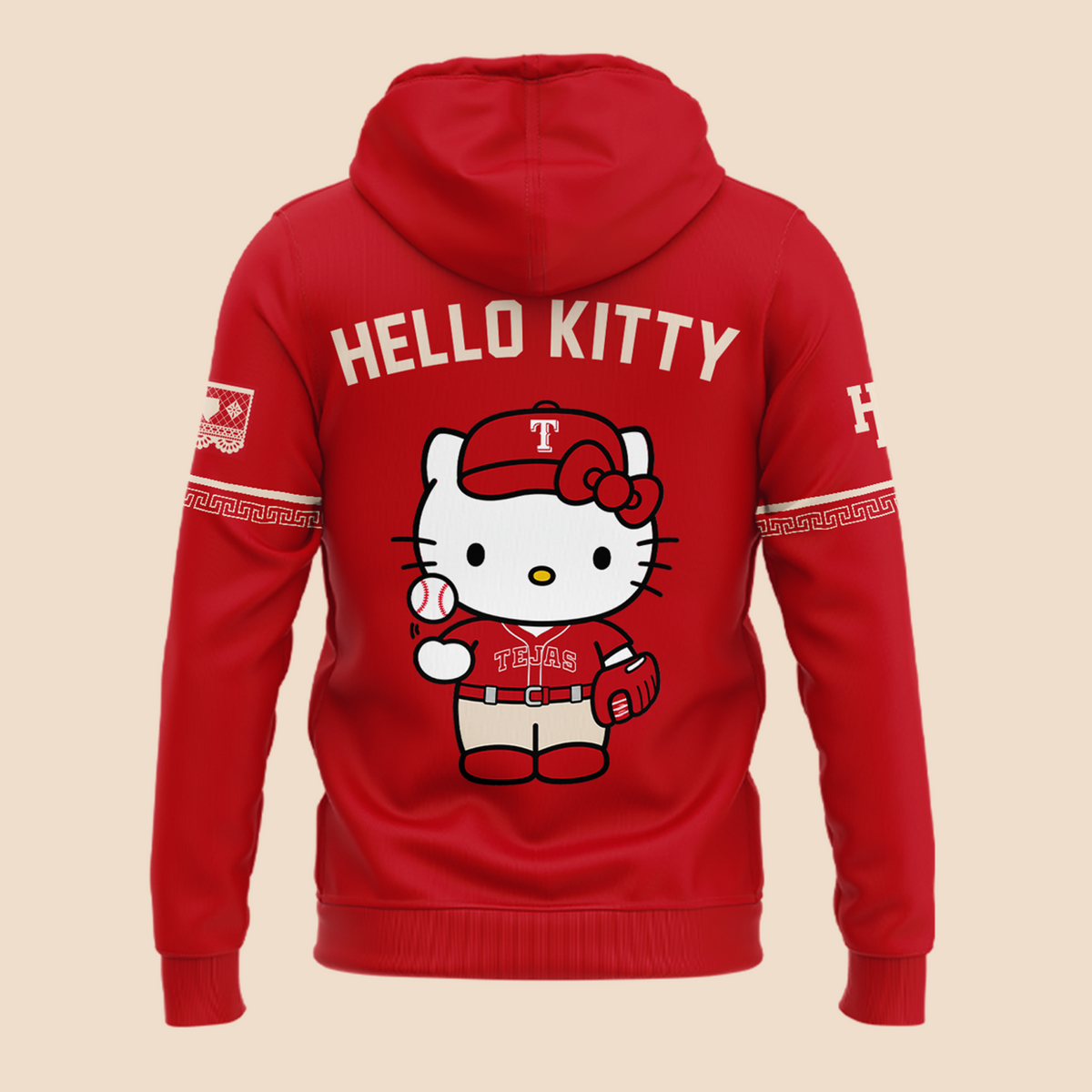 Exclusive Tejas City Connect Texas Rangers x Hello Kitty Hoodie 2026
