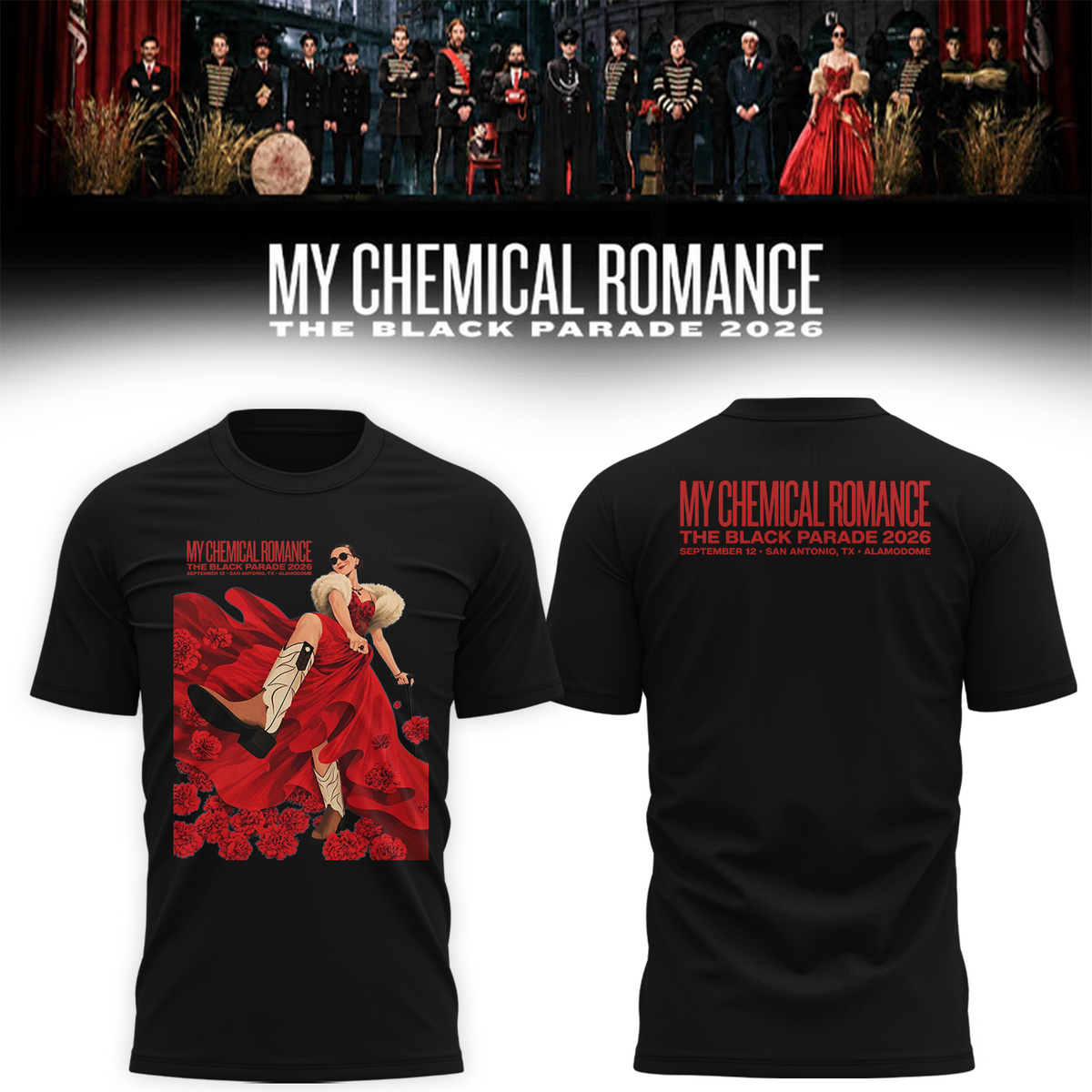 My Chemical Romance The Black Parade 2026 San Antonio Texas Alamodome September 12 T shirt