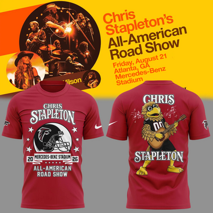 03.09. Special Chris Stapleton x Atlanta Falcons - All American Road Show 2026 T-Shirt