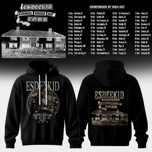 Council House Rat Tour Vintage Graphic Hoodie