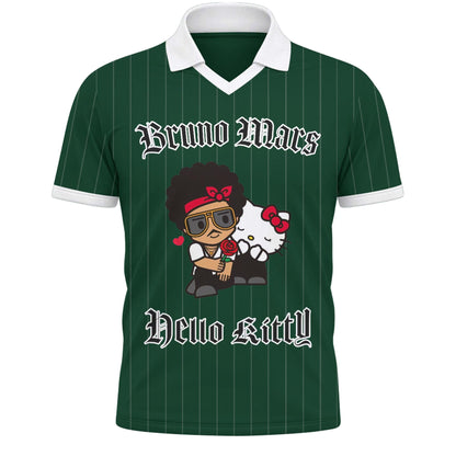 Hello Kitty ❤️ Bruno Mars The Romantic Tour 2026 Vneck Polo