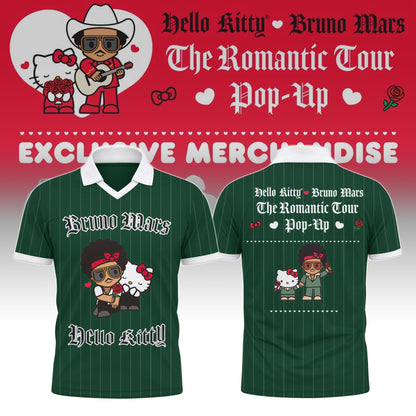 Hello Kitty ❤️ Bruno Mars The Romantic Tour 2026 Vneck Polo
