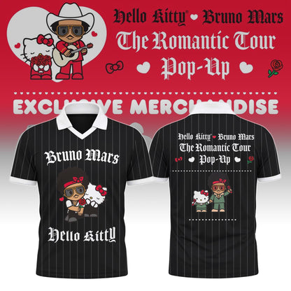 Hello Kitty ❤️ Bruno Mars The Romantic Tour 2026 Vneck Polo