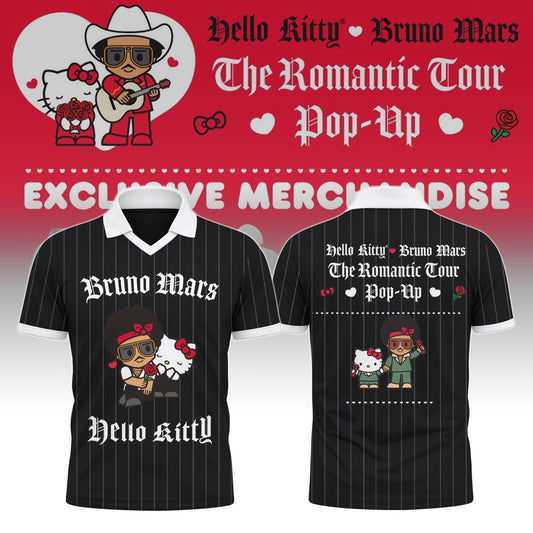 Hello Kitty ❤️ Bruno Mars The Romantic Tour 2026 Vneck Polo