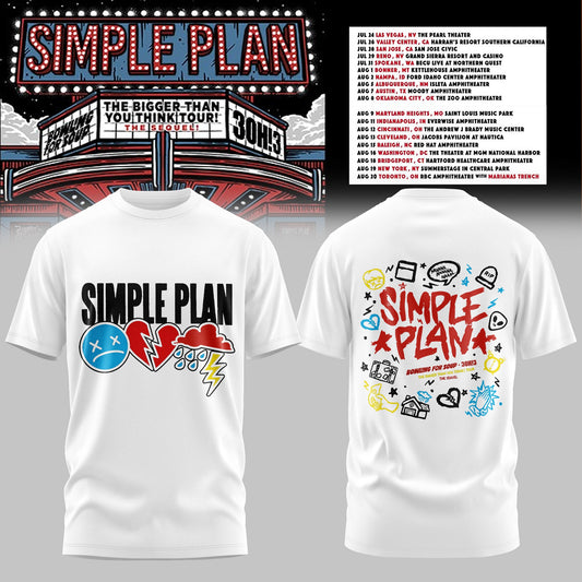 The Bigger Than You Think Tour Premium 3D Tshirt – Doodle Icons Style